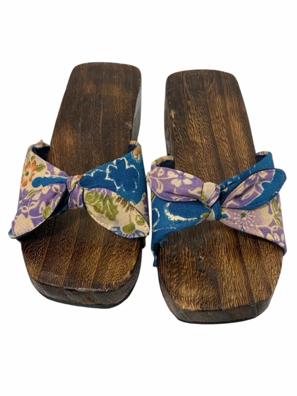 Japanese Geta Wooden & Fabric Sandals - Good Condition - Women’s 8